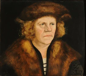 Portret van een man met een bontbaret